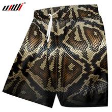 UJWI New Trend Animal snake skin Men's Beach Shorts 3D Punk Rock Man Shorts Printed Fashion Streetwear Unisex Clothing 2024 - buy cheap