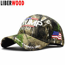 LIBERWOOD Trump 2020 Hat KEEP AMERICA GREAT Re-Election Cap US Flag Casual woodland jungle Baseball Hat cap Men women dad hats 2024 - buy cheap