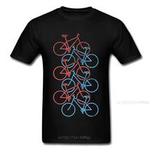 Camiseta de motorista para hombre, camisa con estampado de bicicleta, camisetas minimalistas de dibujos animados, camisetas negras, ropa de algodón de verano 2024 - compra barato