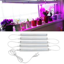 220v 110v led planta crescer lâmpada espectro completo crescer barra de luz t5 tubo casa indoor estufa jardinagem crescimento lâmpada plug ue eua plug 2024 - compre barato