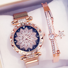 2020 Women Watches Luxury Magnetic Watch Rhinestone Bracelet Gold Fashion Ladies Geometric Surface Quartz Clock Relogio Feminino 2024 - buy cheap