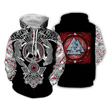 PLstar Cosmos 2019 New Fashion Men hoodies 3D All Over Printed Viking Tattoo Hoodiest/sweatshirt Apparel Viking  Transfer s-4 2024 - buy cheap