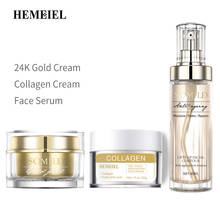 Collagen Cream 24K Gold Face Cream Snail Essence Whitening Firming Emulsion Face Serum Anti Aging Wrinkle Moisturizing Skin Sets 2024 - buy cheap