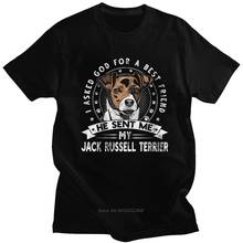 Grunge Style Jack Russell Terrier T Shirt Men Short Sleeve Casual Dog Friend Tshirt Distressed Print  Cotton Tee Harajuku Gift 2024 - buy cheap