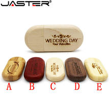 JASTER-unidad Flash usb de madera, pendrive de 4GB, 16GB, 32GB, 64GB, regalos, capacidad 100% Real, 1 pieza, logotipo gratis 2024 - compra barato