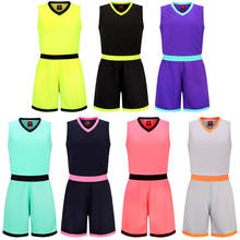 Alta qualidade azul dos homens conjunto de uniformes de basquete kits roupas esportivas crianças basquete jerseys fatos de treino da faculdade diy nome personalizado 2024 - compre barato