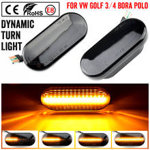 2 pieces Led Dynamic Side Marker Turn Signal Light Sequential Blinker Light For Volkswagen VW Bora Golf 3 4 Passat 3BG Polo SB6 2024 - buy cheap