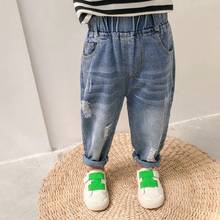 Fashion Baby Boy Girl Cotton Jean Pants Hole Infant Toddler Child Ripped Denim Trousers Baby Loose Pant Clothes 1-7Y 2024 - buy cheap