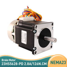 5PCS  23HS5628-PD  57 stepper motor 2.8A 126N.CM with brake stepper motor nema23 Fuselage length 56mm  for CNC milling machine 2024 - buy cheap