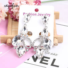 Veyofun Crystal Drop Earrings Geometry Hollow Rhinestone Dangle Earrings For Women Jewelry Gift 2024 - buy cheap