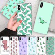 Cute Dinosaur Baby Fashion Soft Phone Case For IPhone 11 12 13 Pro MAX XR X XS Mini Apple 8 7 Plus 6 6S SE 5S Fundas Coque Shell 2024 - buy cheap