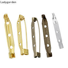 Broches de latón/plata/oro para joyería, 100 Uds., 35/40mm, Clip de broche, accesorios para joyería 2024 - compra barato