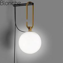 Post Modern Line Wall Lamp Minimalism Nordic Glass Ball Led Wall Sconce Light Fixtures Bathroom Bedside Mirror Lights Loft Decor 2024 - buy cheap