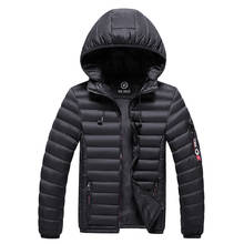 Зимняя куртка-бомбер, мужское теплое пальто, мужские парки, мужские пальто, куртки на молнии с капюшоном, толстые куртки и пальто с подкладкой, верхняя одежда 2024 - купить недорого