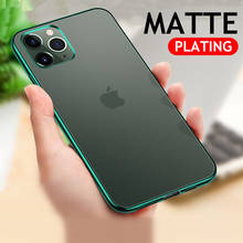 Luxury Plating Frame Matte Cases For iPhone 11 Pro XS Max X XR 6 6S 7 8 Plus SE 2 Slim Clear Shockproof Cover Silicone Coque 2024 - buy cheap