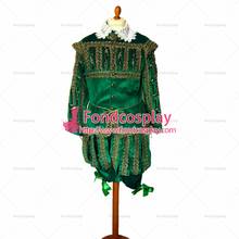 Fondcosplay halloween roupa masculina medieval carnaval de veneza máscara bola jaqueta verde calças cosplay traje sob medida [g954] 2024 - compre barato