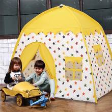 Cabana de castelo para meninas, tenda de brincar para crianças áreas internas e externas, 130*100*130cm 2024 - compre barato