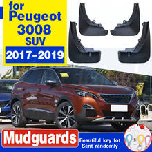 Set Molded Car Mud Flaps For Peugeot 3008 2 SUV 2017 2018 2019 Mudflaps Splash Guards Mud Flap Mudguards Fender Front Rear 2024 - buy cheap