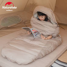 Naturehike-saco de dormir de algodón para otoño e invierno, saco de dormir de estilo usable con sombrero, colcha para acampar, chal, PS200 /PS300, 9 ℃ ~-4 ℃ 2024 - compra barato