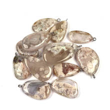 Pingentes de pedra naturais irregular, pingentes de pedra de cereja para fazer joias, colar de tamanho irregular, 2020 2024 - compre barato
