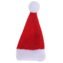 Dollhouse Miniature Christmas Santa Claus Hat 1/12 Scale Mini Christmas Hat for Children Xmas Gift Decoration Dolls Accessories 2024 - buy cheap