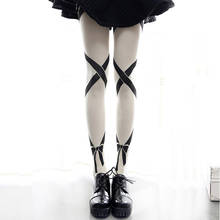 Japanese-style Mori Girl Line Harajuku Stripes Bow Lolita Socks Silk Stockings Lolita Lo Mother Patyhose Base Autumn 2024 - buy cheap