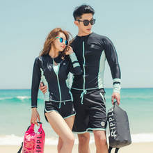 Couple Rash Guards Womens Surf Swimwear Tankinis Swinmsuits Women Women's Guard Swimsuit 2019 Swimming Suit For Girls Zipper 2024 - buy cheap