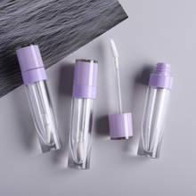 6.4ml Empty Lip Gloss Bottle Round Tube DIY Lipstick Container Refillable Vials Sample Display With Rubber Stopper Pink Purple 2024 - buy cheap