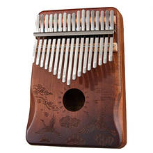 Piano de pulgar de caoba, Kalimba de 17 teclas, Instrumento Musical africano Mbira, regalos para principiantes, Instrumento de Teclado 2024 - compra barato