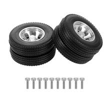 2pcs Trailer Front/Rear Wheels with 7 Spokes Aluminum Alloy Hubs for 1/14 Tamiya Tractor Truck RC Climber Trailer RC Parts 2024 - buy cheap
