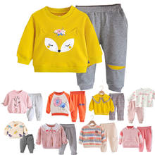 Muababy bebê recém-nascido meninas roupas nova primavera outono bebê dos desenhos animados imprimir 2pcs conjuntos de roupas infantis para o bebê terno jyf 2024 - compre barato