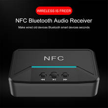 Adaptador receptor de áudio bluetooth 5.0, nfc, 3.5mm, rca, saída aux, sem fio, dongle bluetooth, receptor estéreo para amplificador de alto-falante 2024 - compre barato