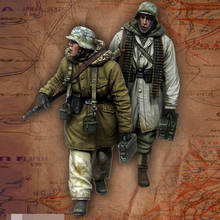 1/35 Resin Model figure GK Soldier MG Team. Kharkov 1943 WWII Military theme Unassembled and unpainted kit 2024 - buy cheap