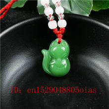 Collar de ágata con colgante de zorro de Jade chino Natural para hombre y mujer, joyería tallada, amuleto, regalo 2024 - compra barato