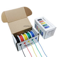 24AWG 30M in Box Flexible Silicone Wire Tinned Copper Super Soft RC Cable UL 6M Roll each of Black/Red/Yellow/Green/Blue Colors 2024 - buy cheap