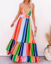2021 Best Quality Fashion Design Dress Patchwork Spaghetti Strap Summer Bohemian Maxi Dress Vestidos 2024 - buy cheap