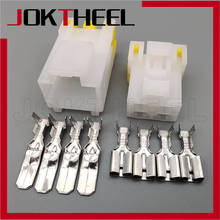 1/5/10/20 set kit assembly 4 pin male female white modified instrument plug auto electrical socket connector 7122-6040 7123-6040 2024 - compre barato