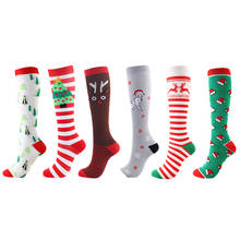 Calcetines de compresión con diseño de alce para hombre y mujer, calcetín Unisex para aliviar la fatiga muscular y las venas varicosas, ideal para regalo de Navidad, novedad de 2021 2024 - compra barato