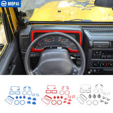 MOPAI-pegatinas de Interior automotriz para Jeep Wrangler TJ 1997-2006, Kit de decoración Interior de coche, accesorios para Jeep TJ 2024 - compra barato