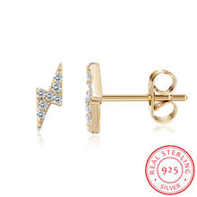 925 Sterling Silver Stud Earrings for Women Simple Smooth lightning/snake/Butterfly Earrings Female Fashion Minimalist Jewelry 2024 - buy cheap