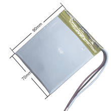 Tablet pc 3 line com bateria de lítio polímero, 357090 v 3.7 mah 4000, novo, genérico 2024 - compre barato