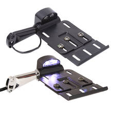 Folding LED Light Side Mount License Plate Holder For Harley Sportster XL 1200 883 48 2004-2019 Dyna 2024 - buy cheap