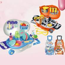 Kids Pretend Toys Kitchen Repair Tools Set Winnie The Kitchen Sink Wash Basin Toys Repair Tool Trolley Case For Children Gift 2024 - buy cheap