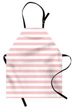 Blush Apron Retro Style Pastel Colored Pink Stripes on White  Vintage Geometric  Women Men Kids Cooking Baking Kitchen Bib 2024 - buy cheap