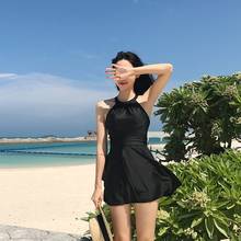 2021 New Korean Style Sexy One Piece Swimsuit Women Swimwear Solid  Monokini Push Up Swim Suit Pad Open Back Bathing Suit 2024 - buy cheap
