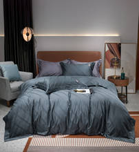 1000TC Egyptian Cotton Bedlinen Gray Jacquard Duvet Cover Pillowcase Flat Sheet Queen King Size 4pcs 2024 - buy cheap