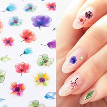 1 Sheets Nail Art Water Transfer Stickers Nail design Transfer Stickers Flower Decals Manicure Decoration Tips 3D Nail Tips DIY 2024 - buy cheap