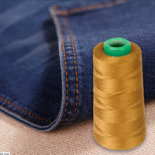 Linha de costura reforçada de poliéster para tela de jeans, 3000 jardas/carretel 2024 - compre barato