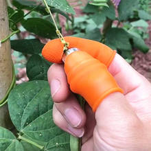 Protector de silicona para dedo, cuchillo de recolección de verduras, tijeras de hoja para plantas, anillos de corte, guantes de jardín 2024 - compra barato