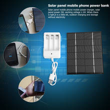 Cargador de batería recargable AA de 3 ranuras, teléfono inteligente, portátil, Flexible, 2W, 6V de salida, USB, cargador de batería Solar 2024 - compra barato